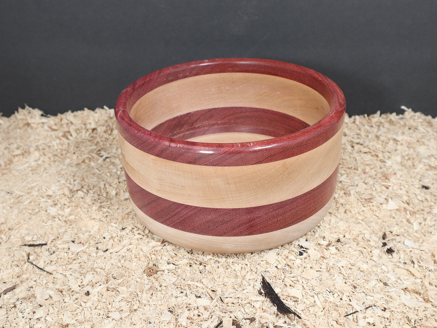 Maple And Purple Heart Wood Bowl