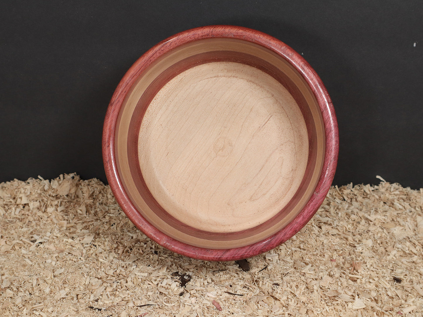 Maple And Purple Heart Wood Bowl