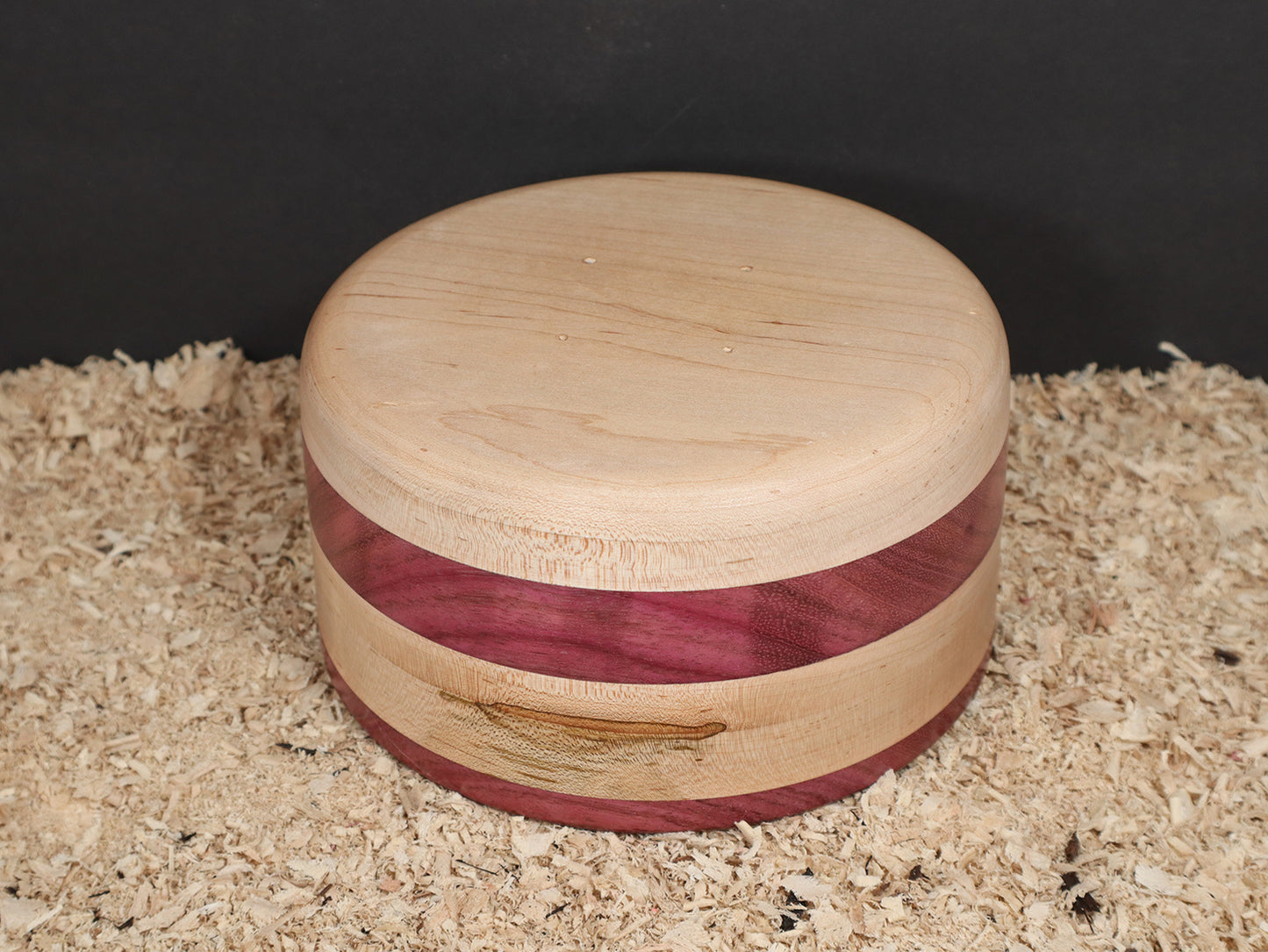 Maple And Purple Heart Wood Bowl